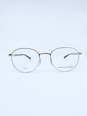 Porsche Design P8731 B  Silver Titanium, Round, New Men's Eyeglasses Frames.